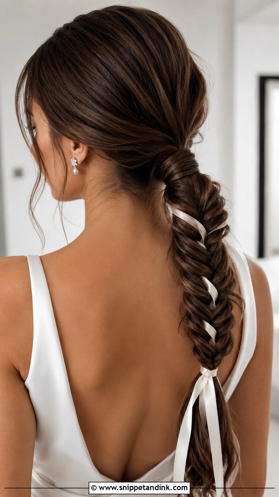 Fishtail Braid Ponytail - Snippet and Ink - 20 Fishtail Wedding Hair Ideas