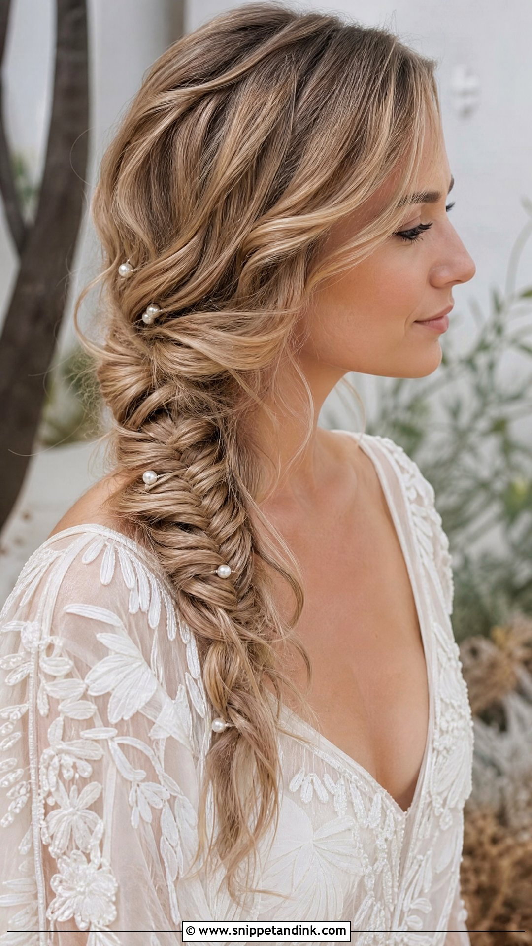 Fishtail Braid Side Style - Snippet and Ink - 20 Hairstyle for Bridal Ideas