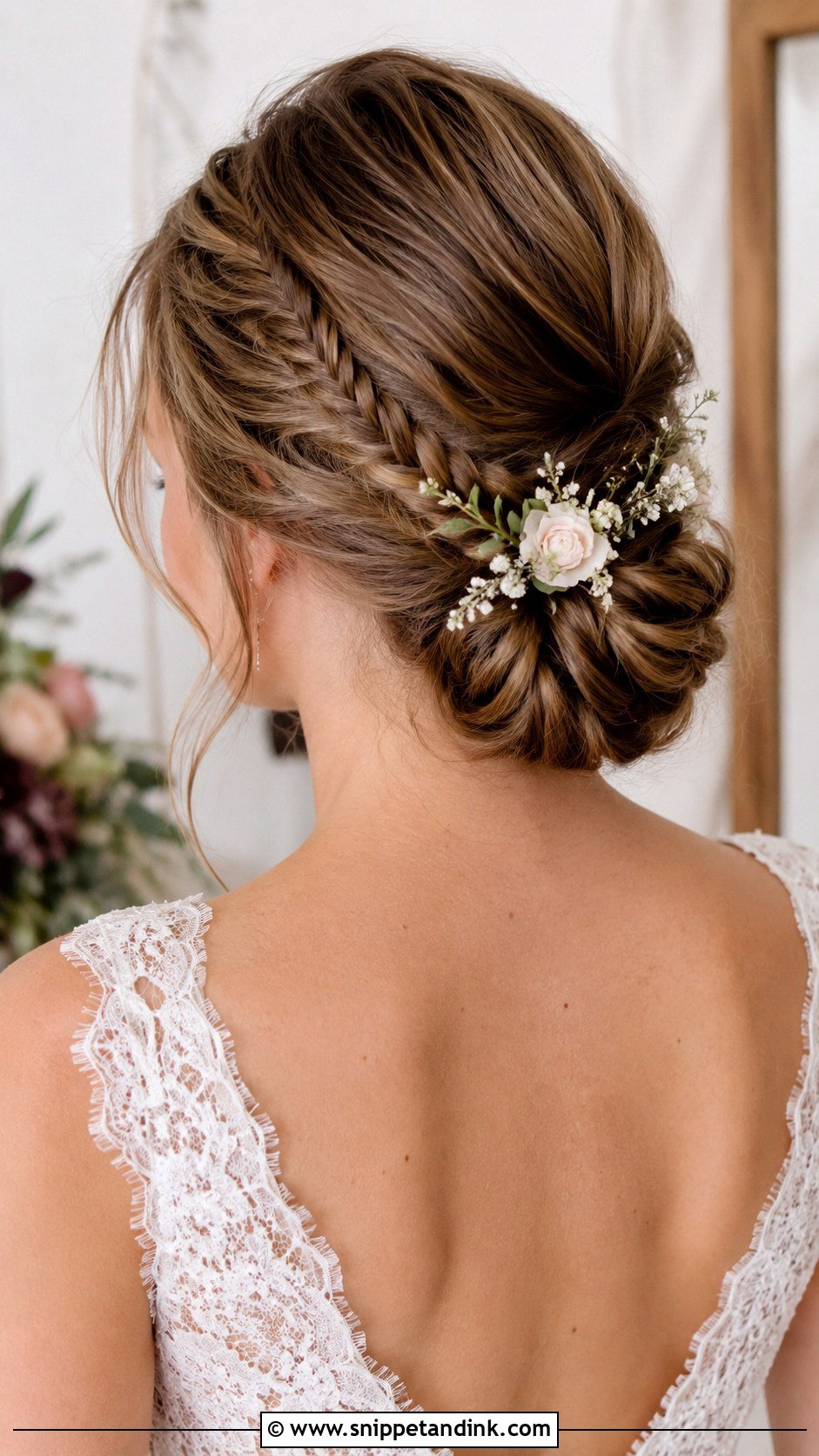 Fishtail Braid Updo - Snippet and Ink - 25 Fine Hair Wedding Updo Ideas
