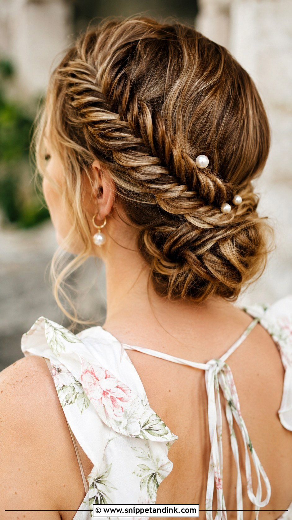 Fishtail Braid Updo - Snippet and Ink - 25 Hairstyle for Wedding Function Ideas