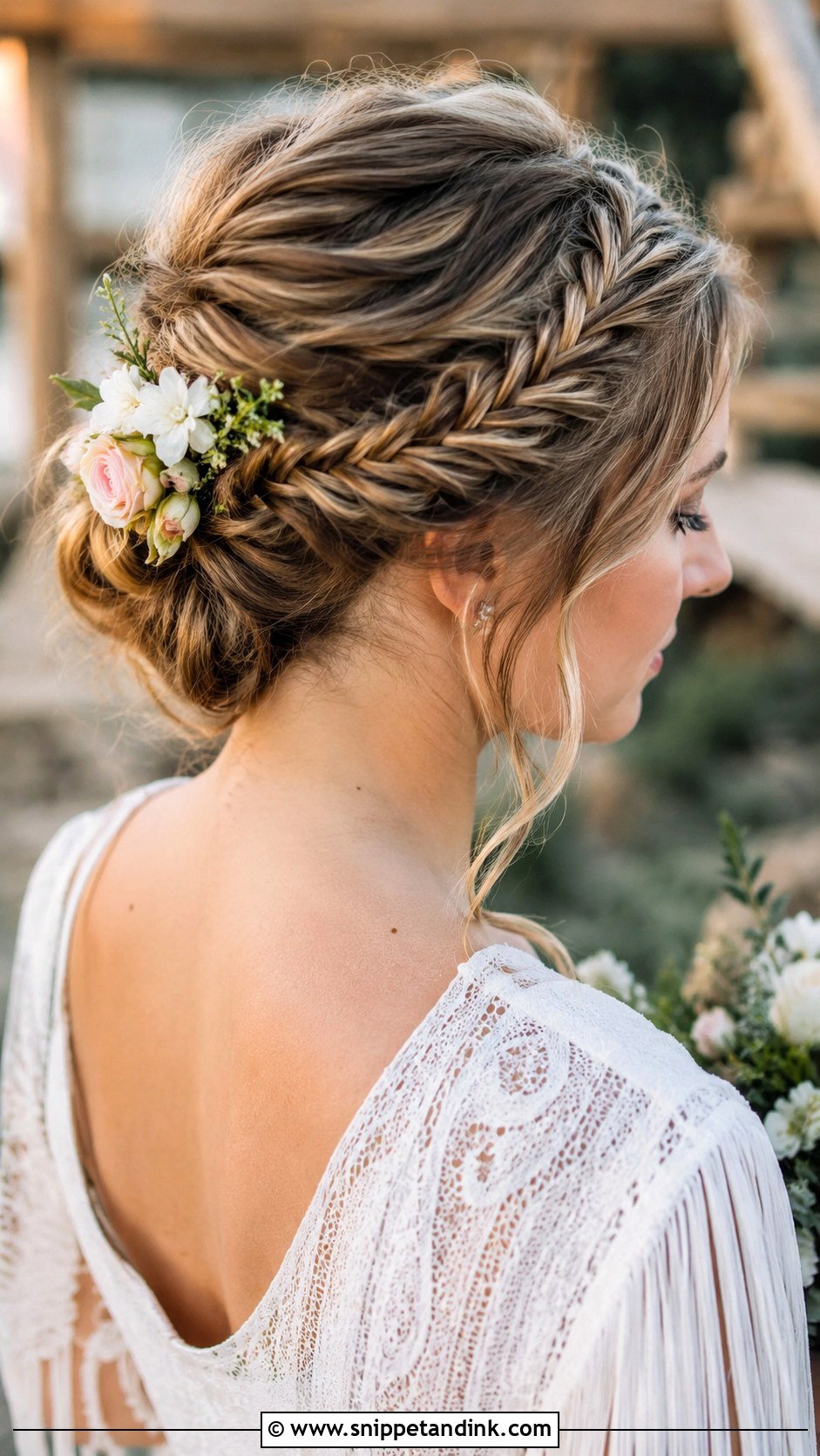 Fishtail Braid Updo - Snippet and Ink - 30 Simple Hairstyles for Wedding