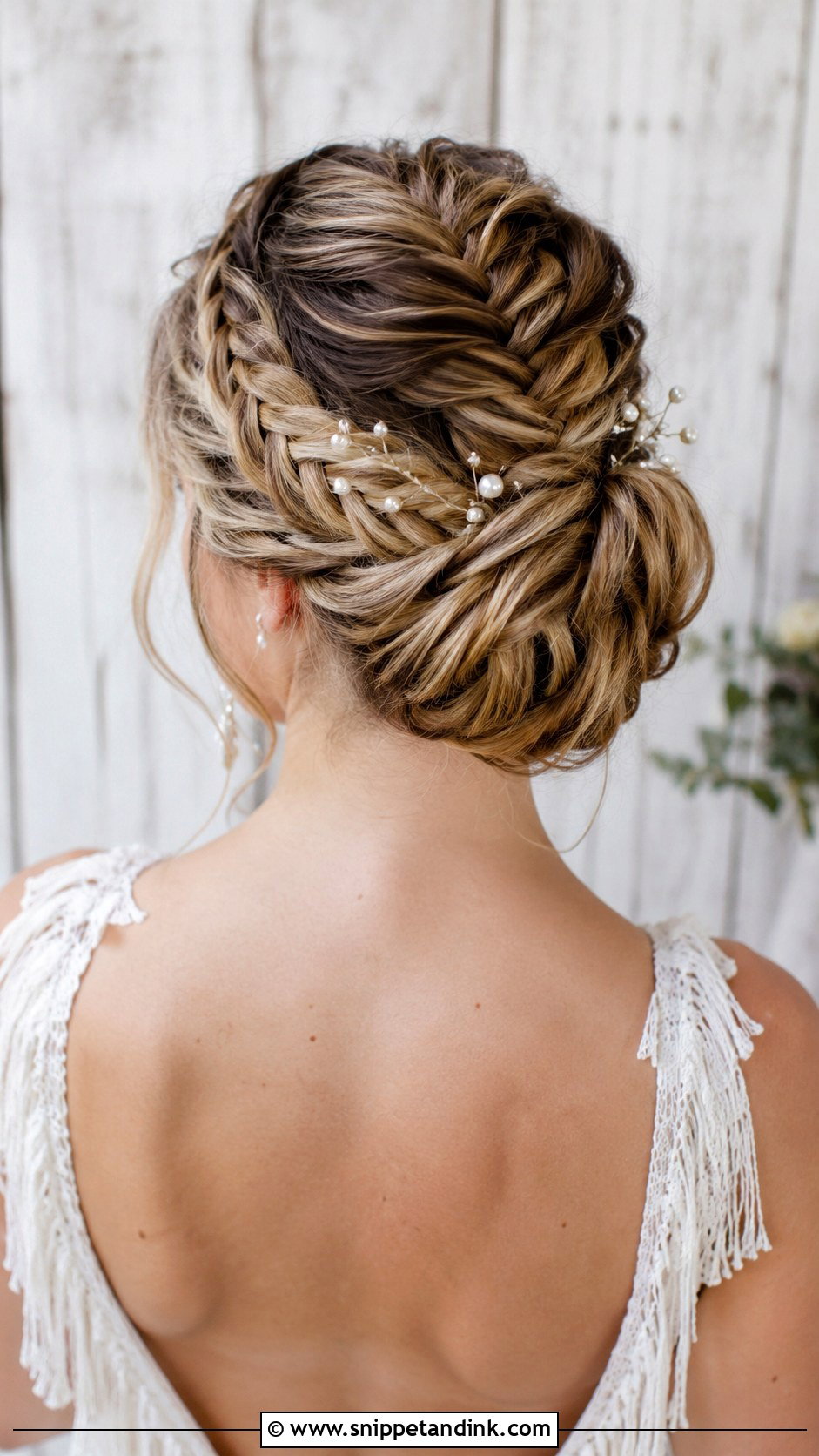 Fishtail Braid Updo for Wedding - Snippet and Ink - 20 Medium Hair Updo for Wedding Ideas