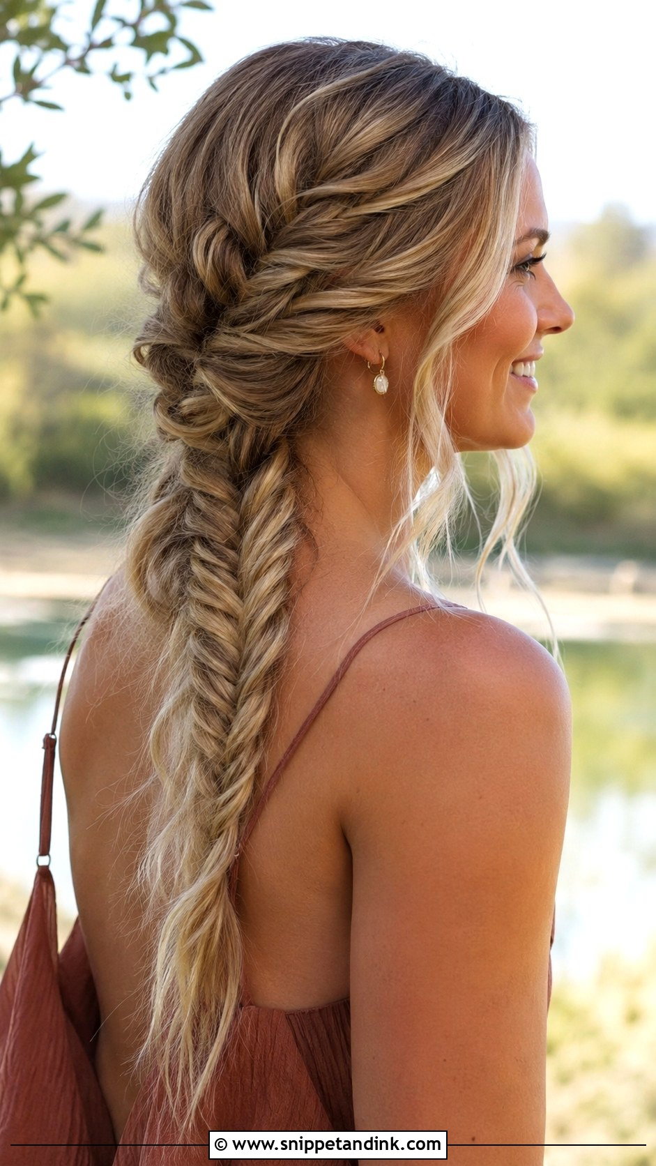 Fishtail Braid Wedding Guest Hair - Snippet and Ink - 15 Hairstyles for Friends Wedding