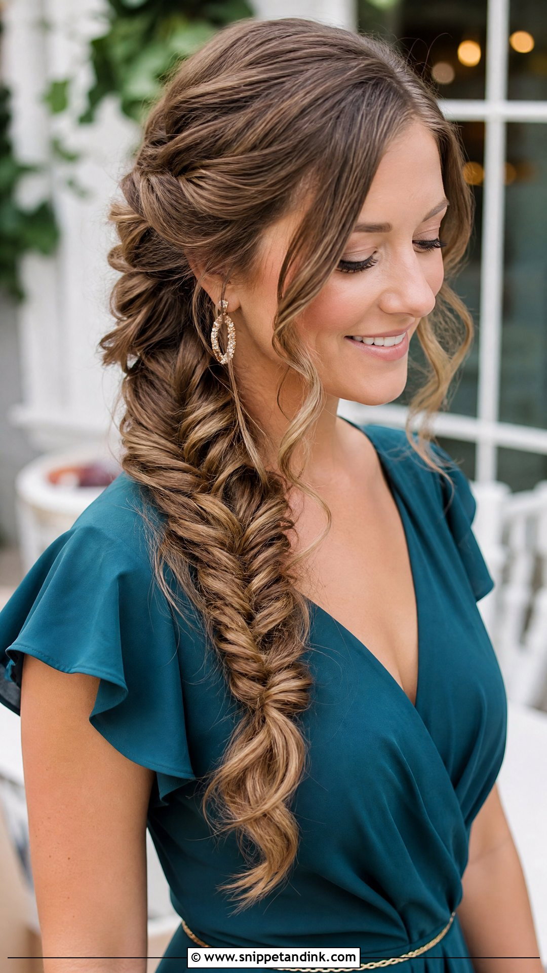 Fishtail Braid Wedding Guest Hairstyle - Snippet and Ink - 15 Fall Wedding Guest Hairstyles
