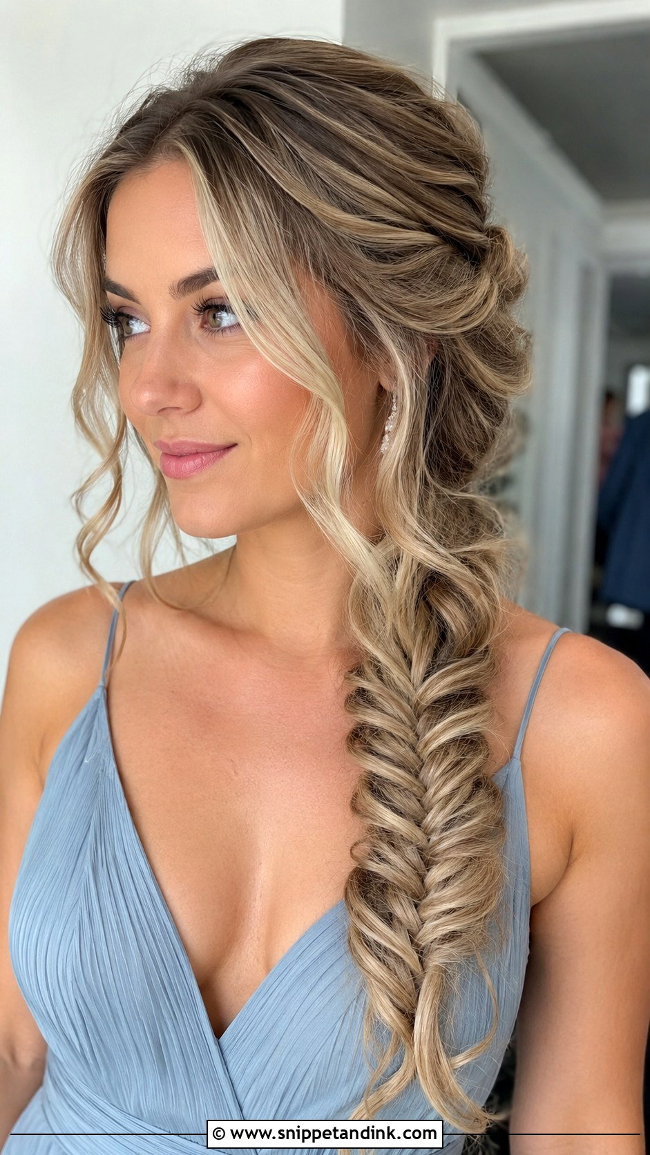 Fishtail Braid Wedding Guest Hairstyle - Snippet and Ink - 20 Easy Wedding Guest Hairstyles for Long Hair
