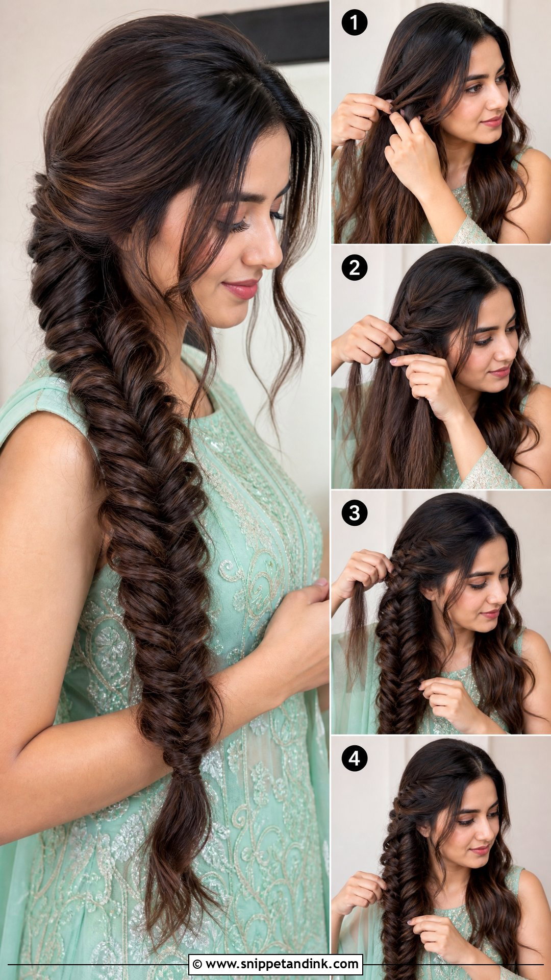 Fishtail Braid Wedding Guest Hairstyle Tutorial - Snippet and Ink - 20 Wedding Guest Hairstyles Tutorial