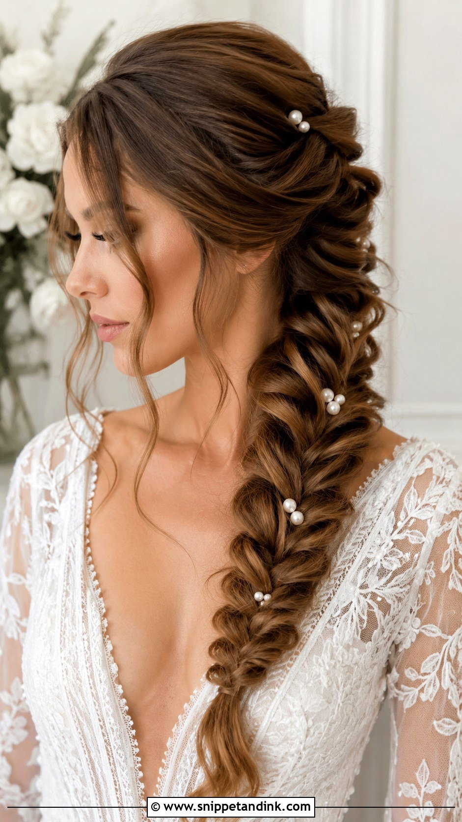 Fishtail Braid Wedding Hair - Snippet and Ink - 15 Wedding Hairstyles for Long Thick Hair