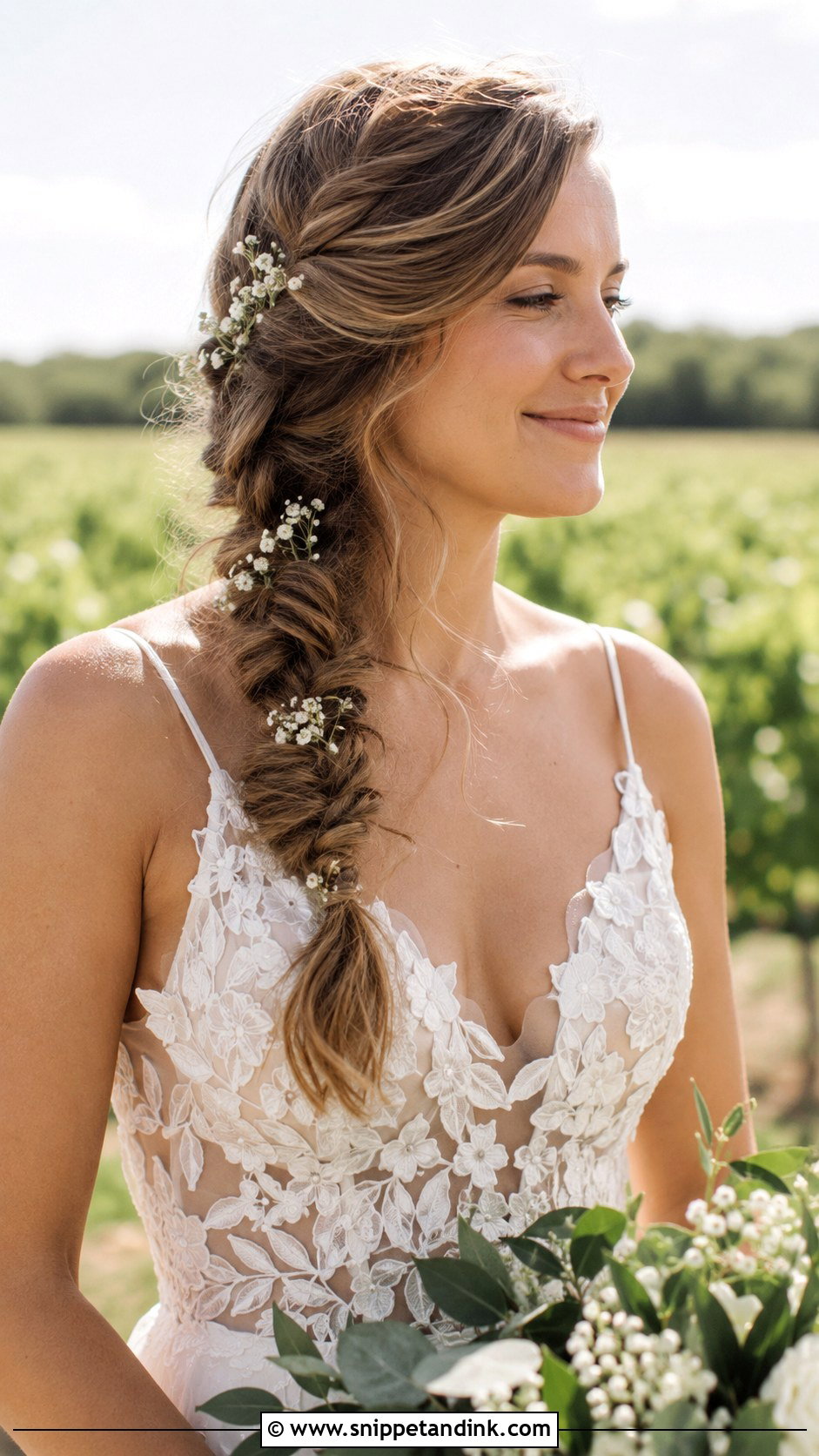 Fishtail Braid Wedding Hair - Snippet and Ink - 20 Cute Wedding Hair Ideas