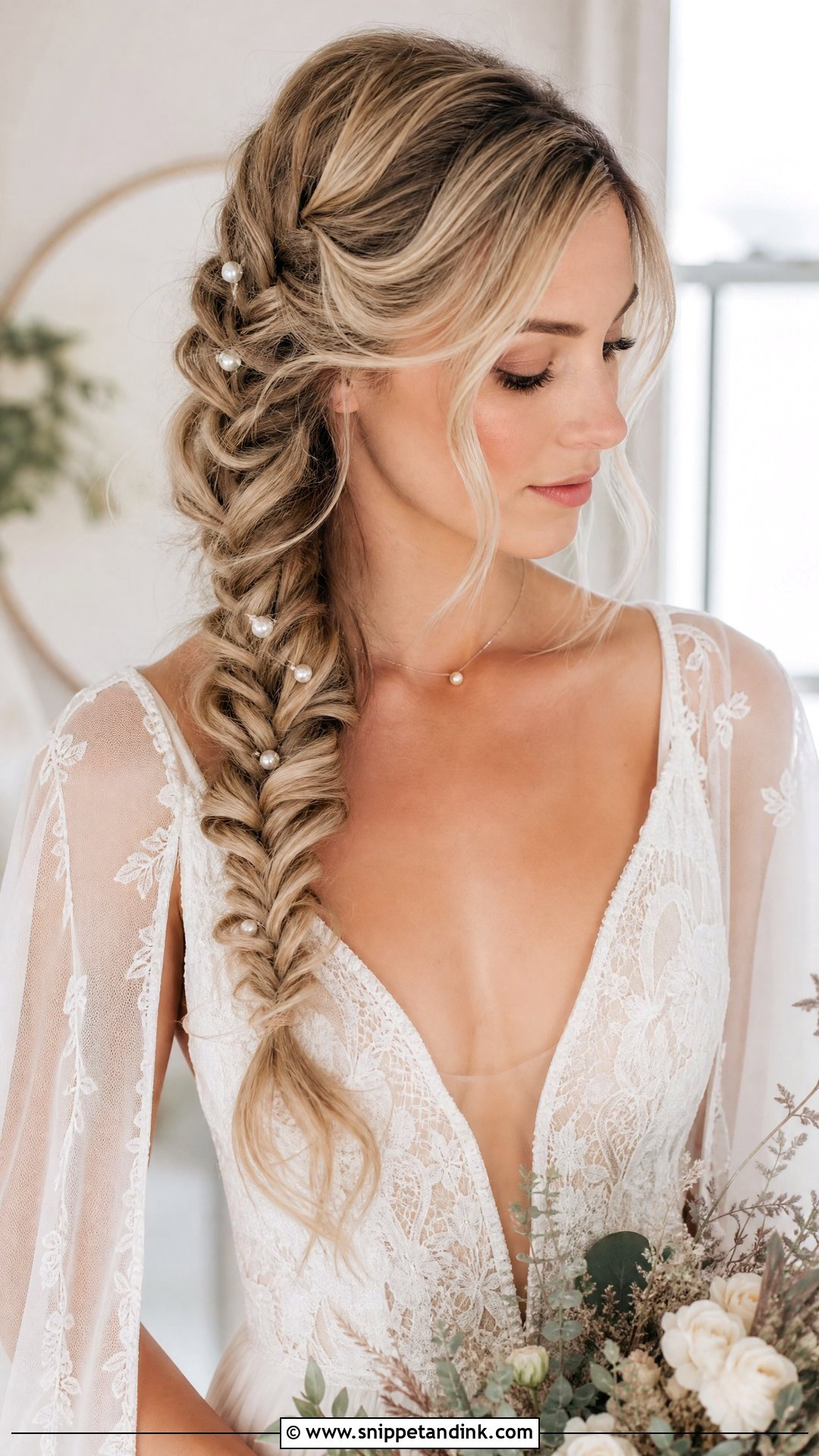 Fishtail Braid Wedding Hair - Snippet and Ink - 20 Hair Design for Wedding Ideas