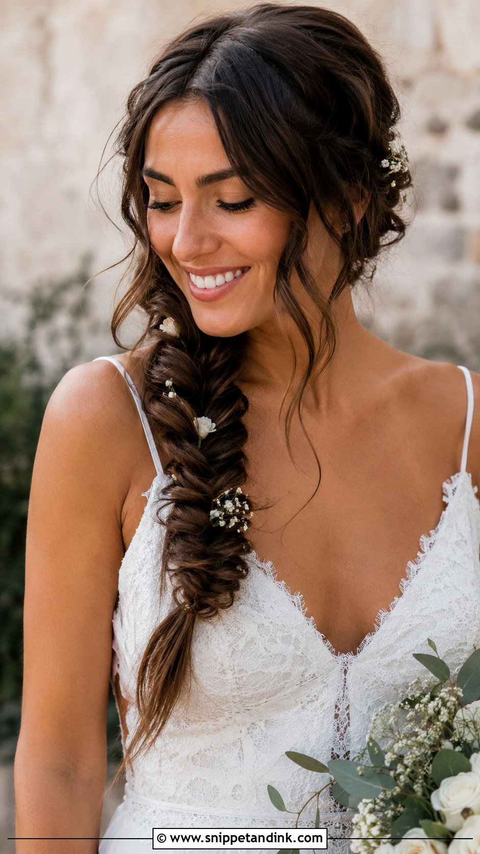 Fishtail Braid Wedding Hair - Snippet and Ink - 20 Hair Model for Wedding Ideas