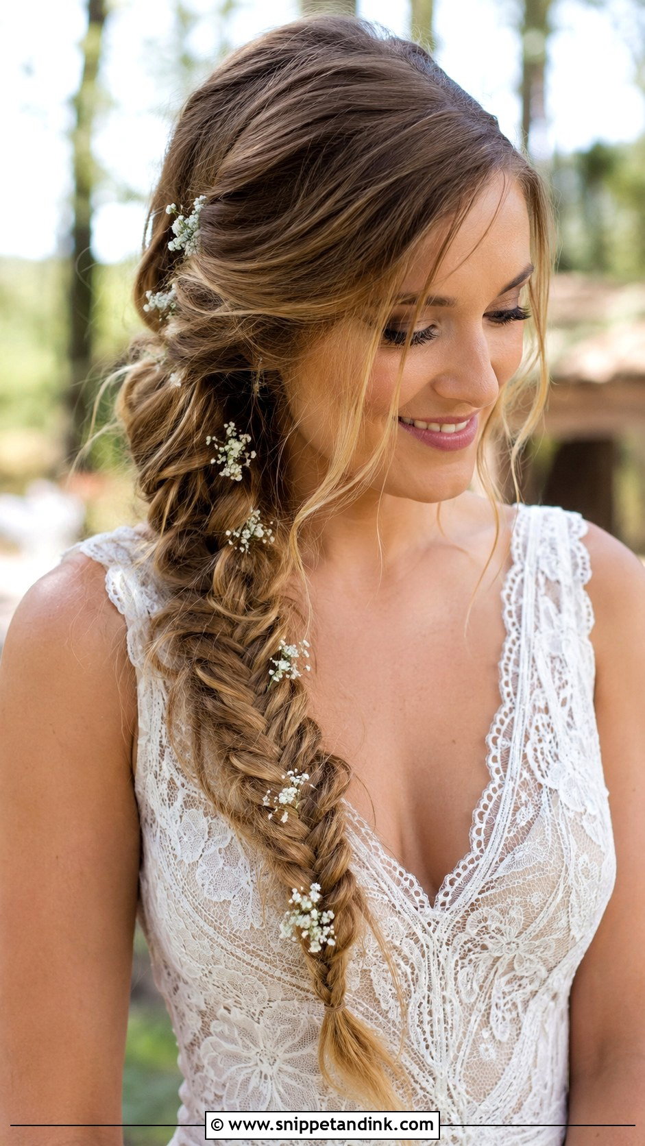 Fishtail Braid Wedding Hairstyle - Snippet and Ink - 20 Cute Hairstyles for a Wedding