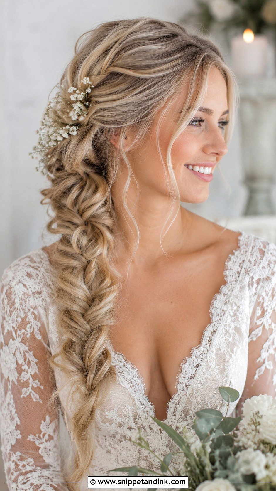 Fishtail Braid Wedding Hairstyle - Snippet and Ink - 15 Tied Hairstyle for Wedding Ideas