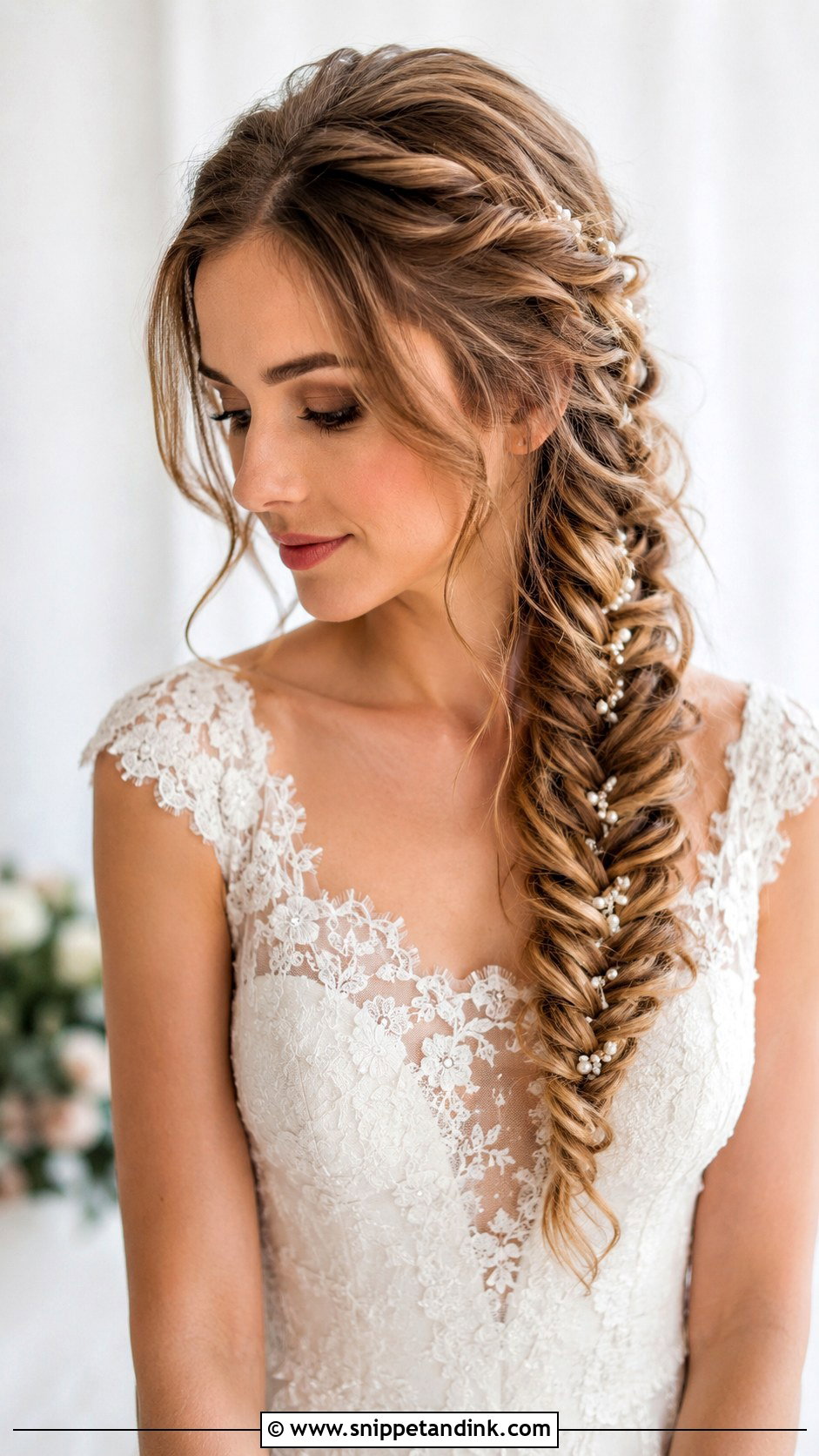 Fishtail Braid Wedding Hairstyle - Snippet and Ink - 20 Wedding Hairdos for Long Hair