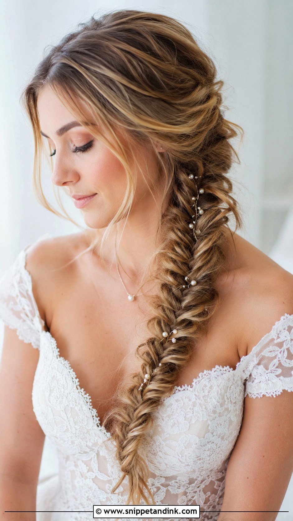 Fishtail Braid Wedding Hairstyle - Snippet and Ink - 25 Bride Hairstyles for Long Hair