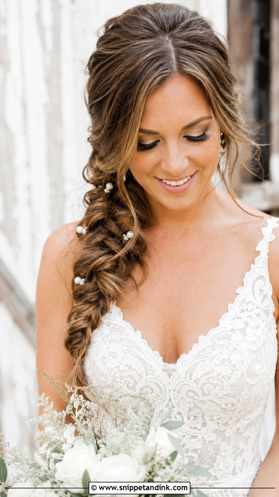 Fishtail Braid Wedding Hairstyle - Snippet and Ink - 25 Bride Wedding Hairstyle Ideas