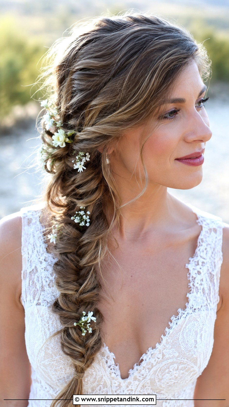 Fishtail Braid Wedding Hairstyle - Snippet and Ink - 25 Hairstyle for Marriage Ideas