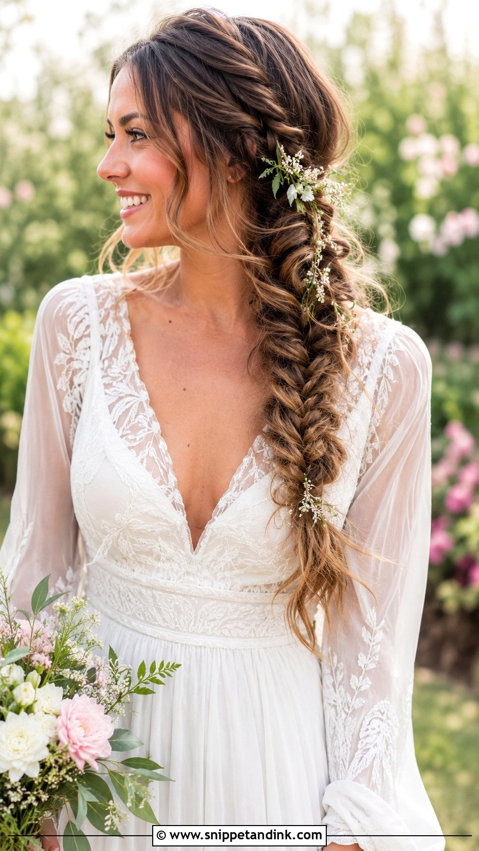 Fishtail Braid Wedding Hairstyle - Snippet and Ink - 25 Wedding Bridal Hairstyles
