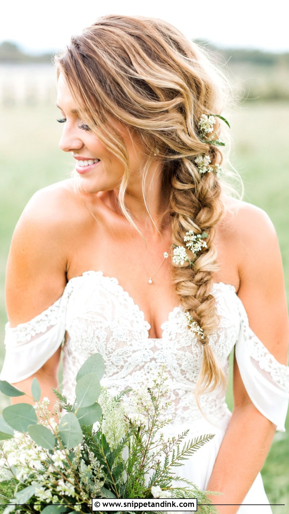 Fishtail Braid Wedding Hairstyle - Snippet and Ink - 30 Bridal Hair Styles