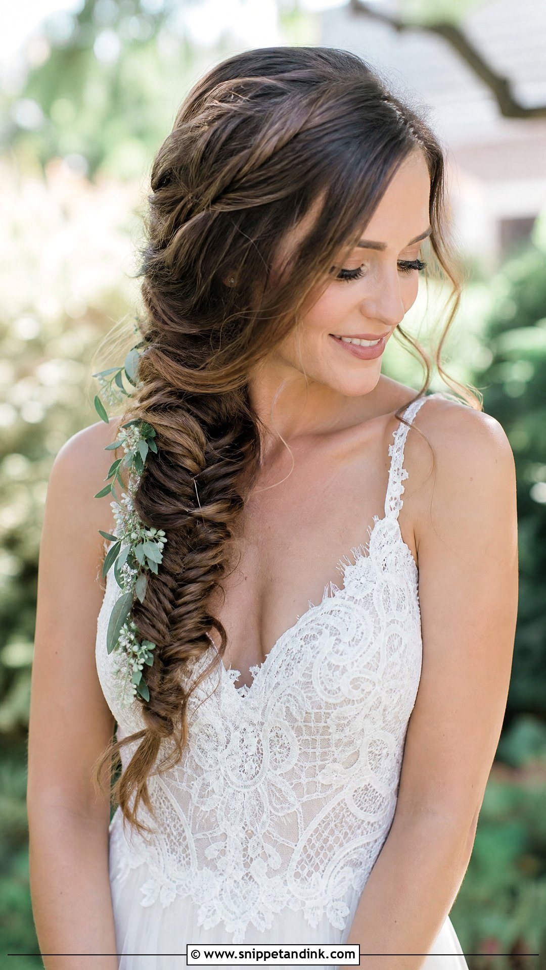 Fishtail Braid Wedding Hairstyle - Snippet and Ink - 30 Bride Wedding Hair Styles