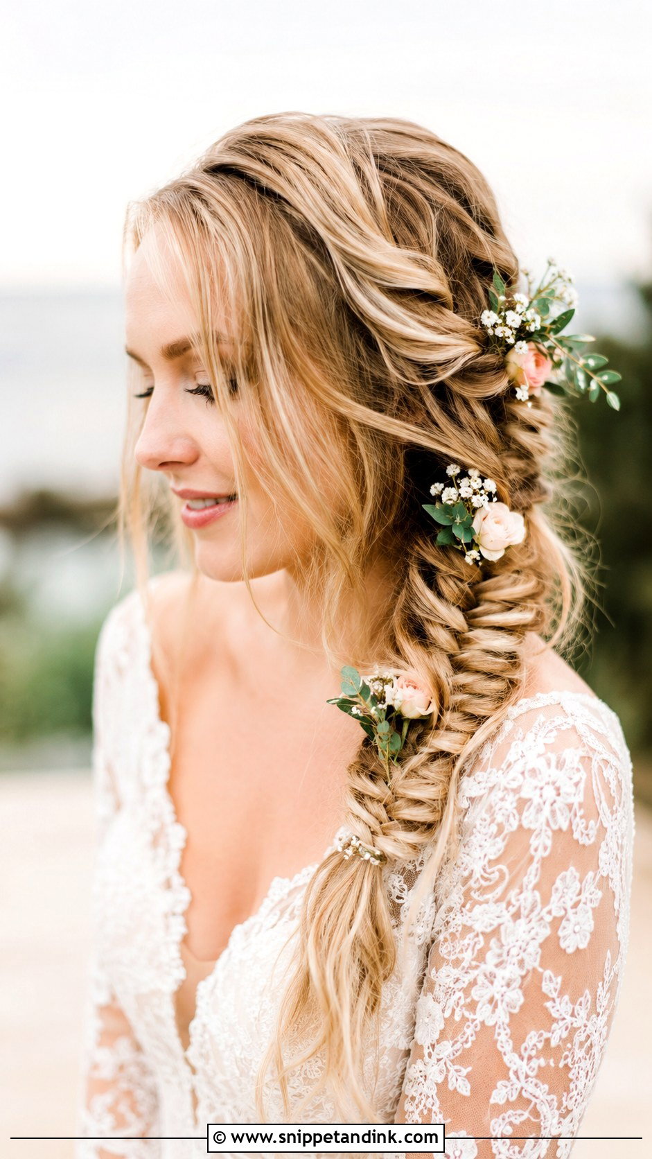 Fishtail Braid Wedding Hairstyle - Snippet and Ink - 30 Bride Wedding Hairstyles