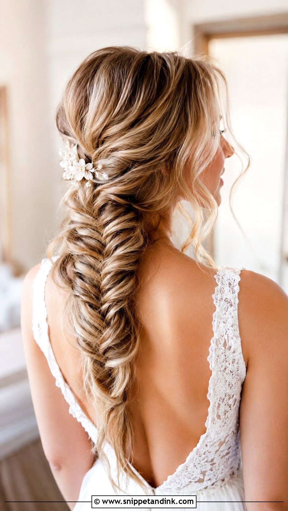Fishtail Braid Wedding Hairstyle - Snippet and Ink - 15 Wedding Hairstyles with Braid