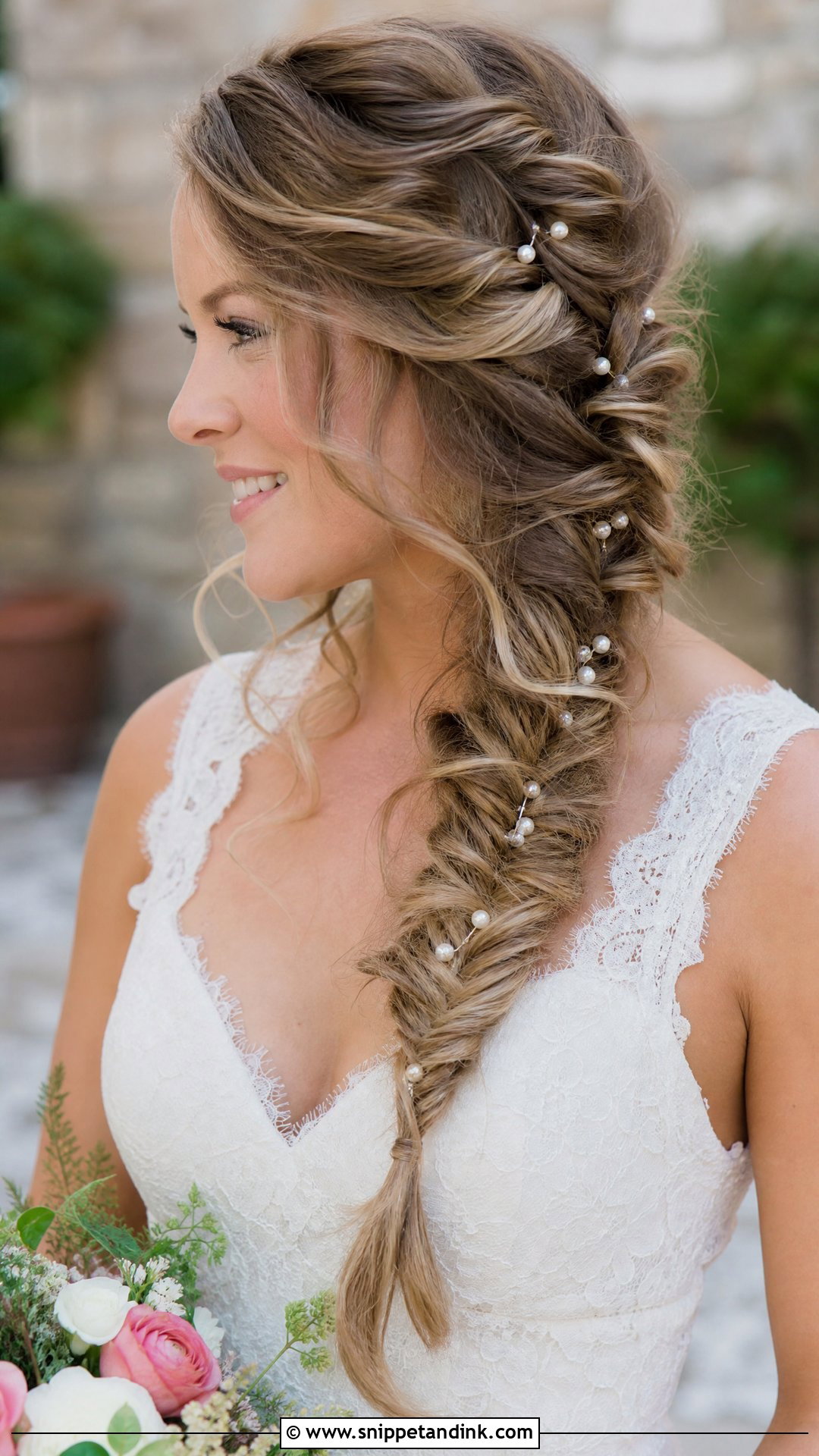 Fishtail Braid Wedding Hairstyle - Snippet and Ink - 30 Easy Wedding Hairstyles Do It Yourself
