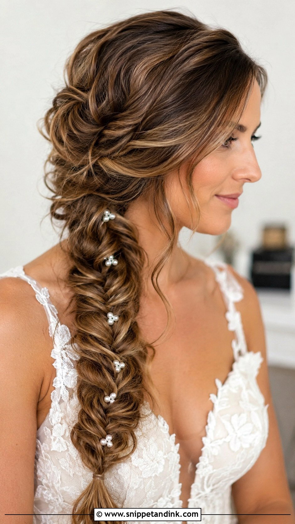 Fishtail Braid Wedding Hairstyle - Snippet and Ink - 30 Wedding Day Hair Ideas