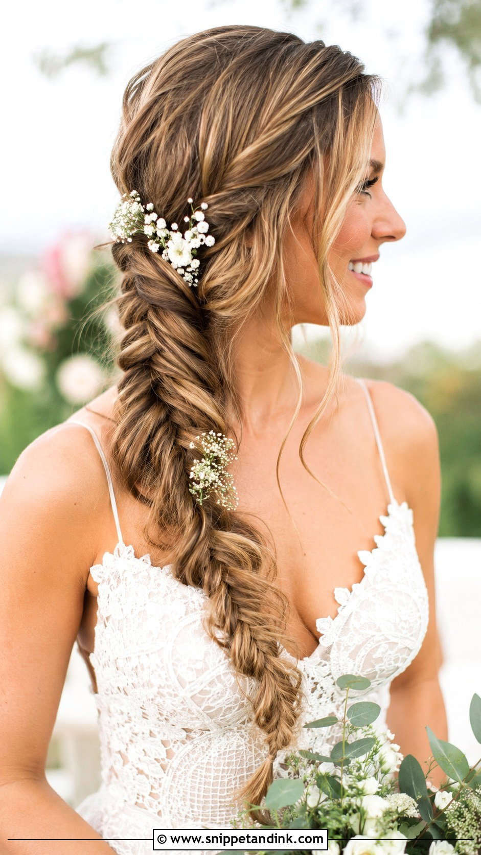 Fishtail Braid Wedding Hairstyle - Snippet and Ink - 35 Bride Hairstyles