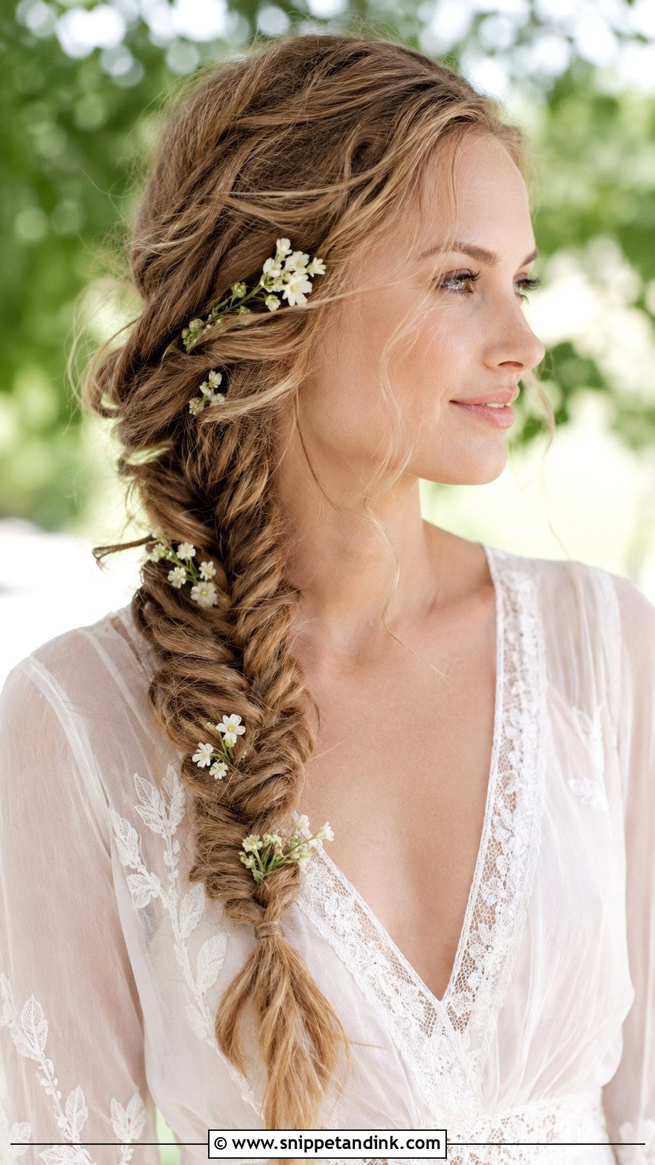 Fishtail Braid Wedding Hairstyle - Snippet and Ink - 35 Hair Styles for Wedding
