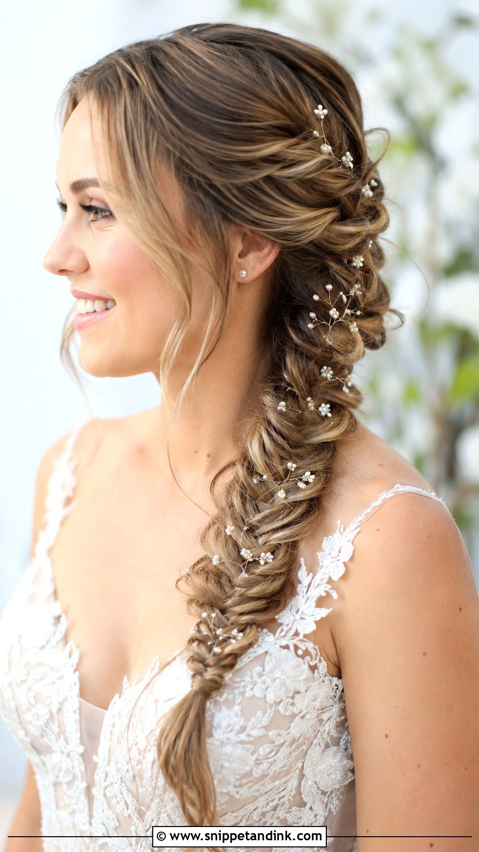 Fishtail Braid Wedding Hairstyle - Snippet and Ink - 35 Hairstyle for Wedding Ideas