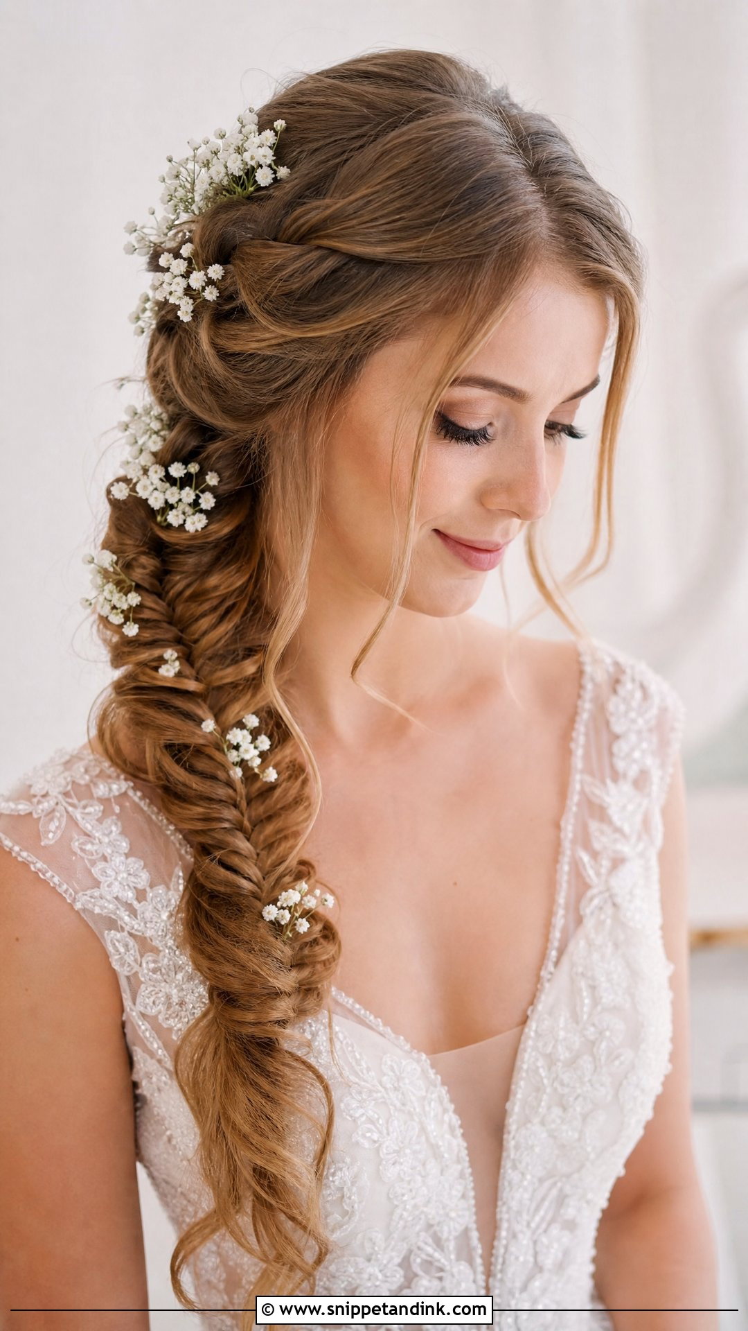 Fishtail Braid Wedding Hairstyle - Snippet and Ink - 20 Bridal Hair Braids