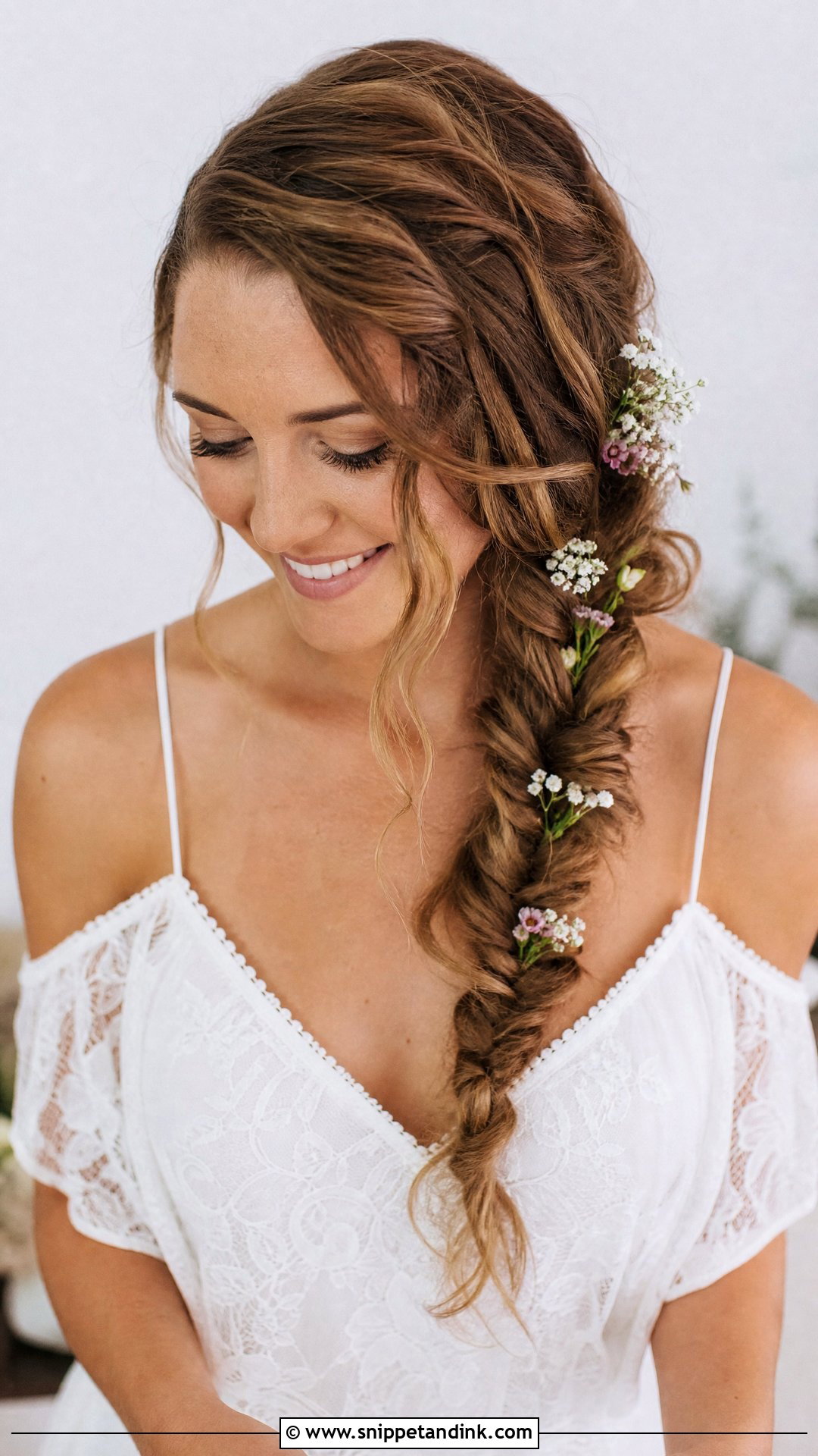 Fishtail Braid Wedding Hairstyle - Snippet and Ink - 20 Bridal Hairstyle for Long Hair Ideas