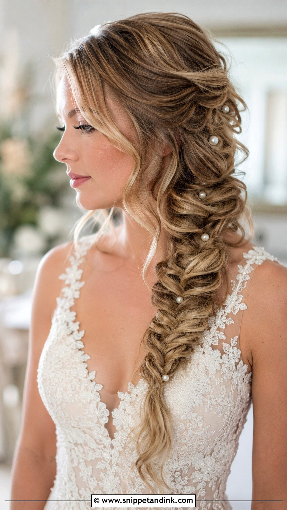 Fishtail Braid Wedding Hairstyle For Long Hair - Snippet and Ink - 20 Braid Wedding Hairstyles for Long Hair