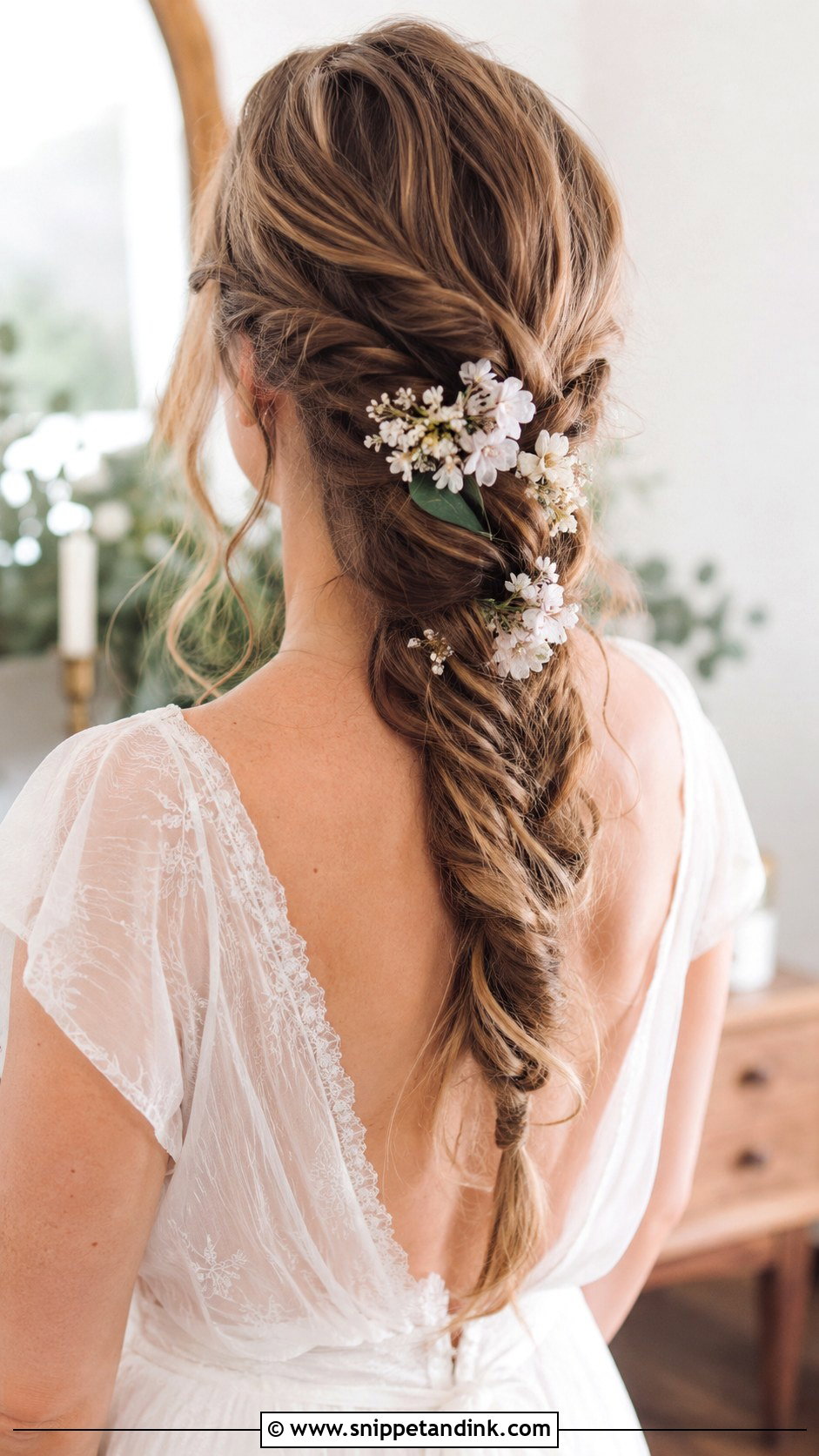 Fishtail Braid Wedding Hairstyle for Long Hair - Snippet and Ink - 25 Hairstyle for Long Hair Wedding Ideas