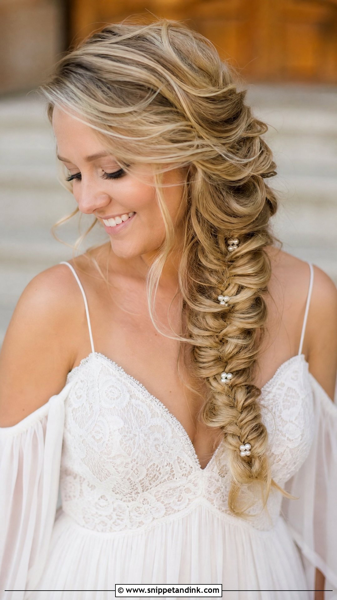 Fishtail Braid Wedding Style - Snippet and Ink - 20 Long Hair Wedding Hair Styles