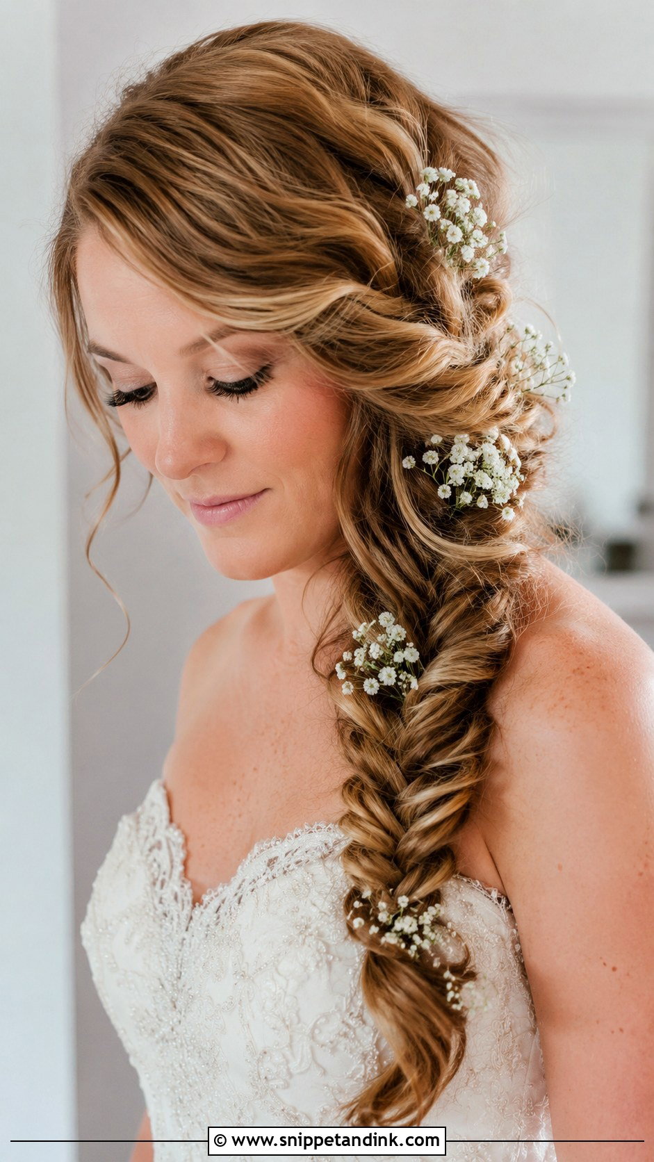 Fishtail Braid Wedding Updo - Snippet and Ink - 25 Romantic Bridal Hair Ideas