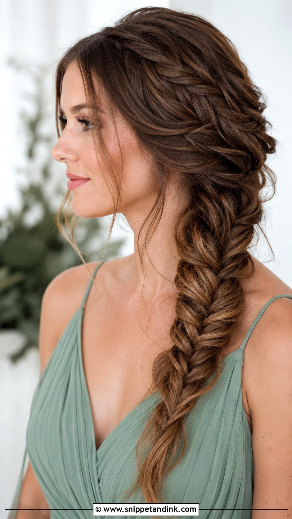 Fishtail Braid With Face Framing Strands - Snippet and Ink - 20 Wedding Party Hair Ideas