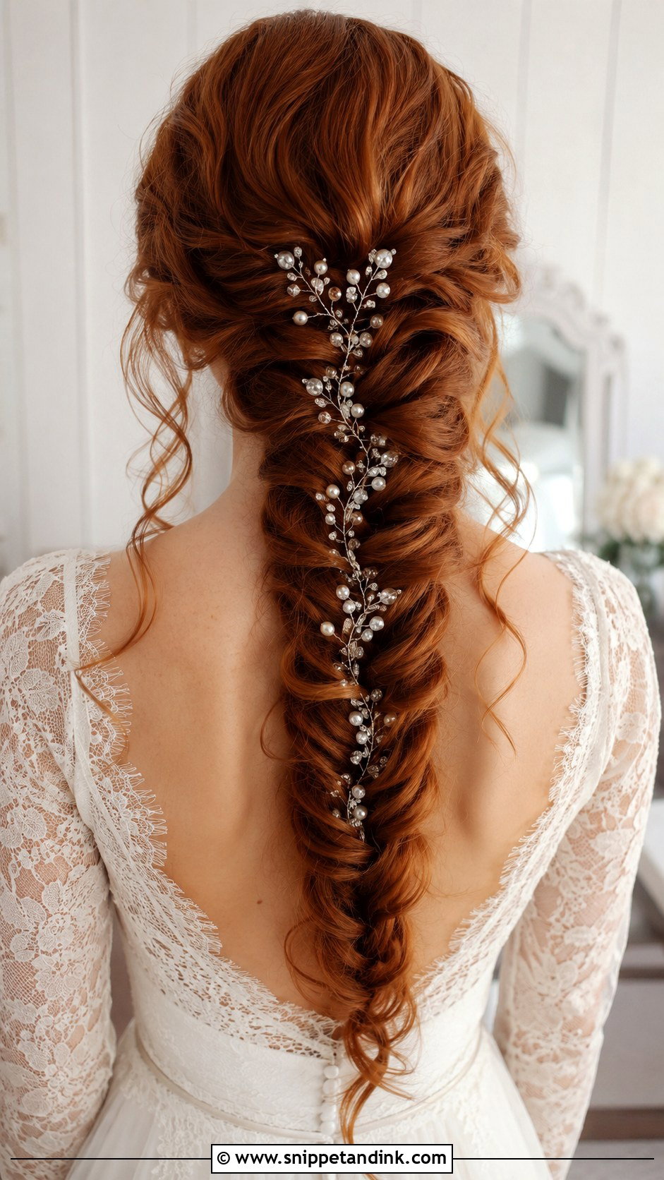 Fishtail Braid With Hair Vine - Snippet and Ink - 20 Hair Vine Hairstyles