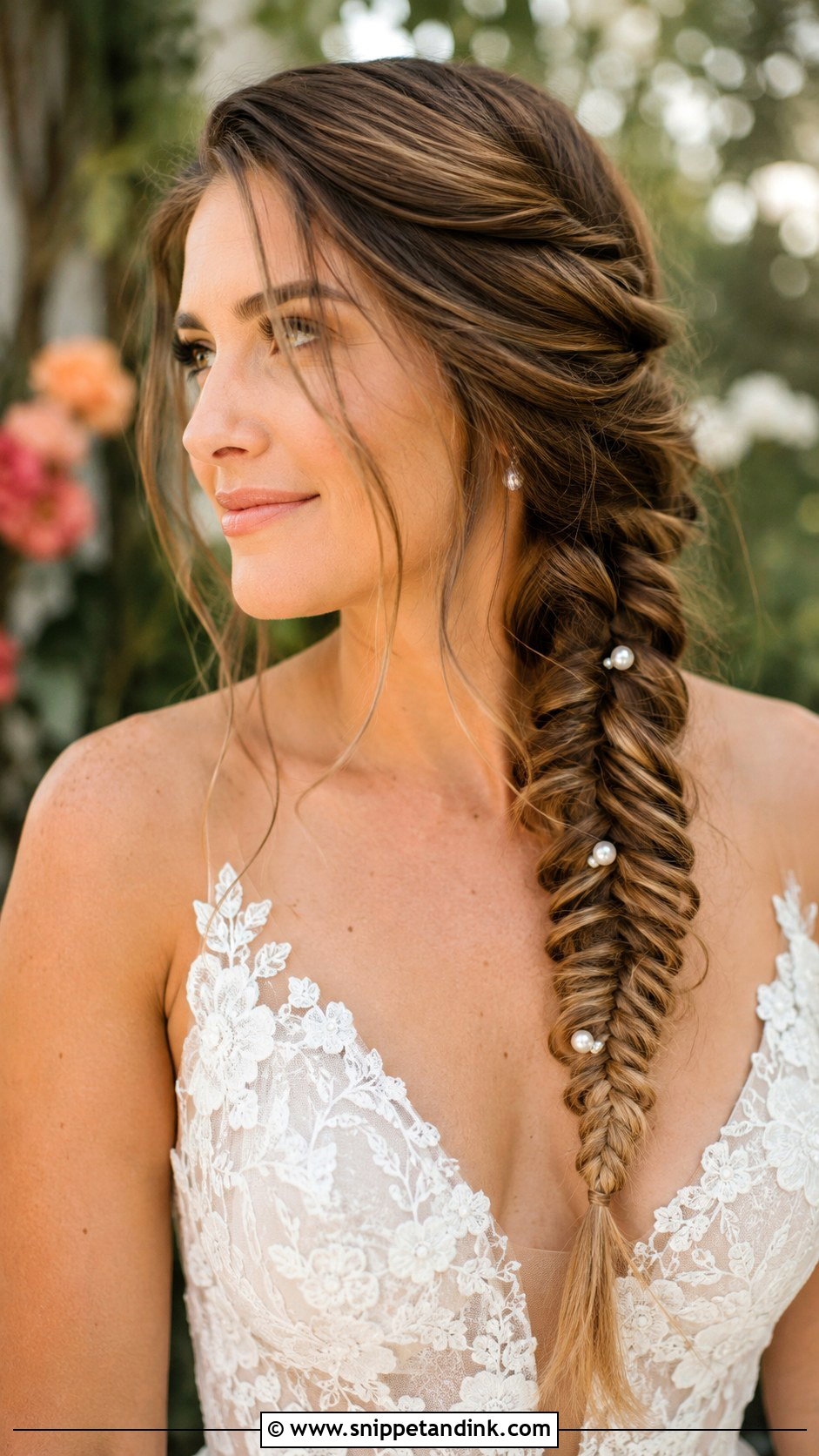 Fishtail Braid With Loose Pieces - Snippet and Ink - 25 Hairstyles for a Wedding