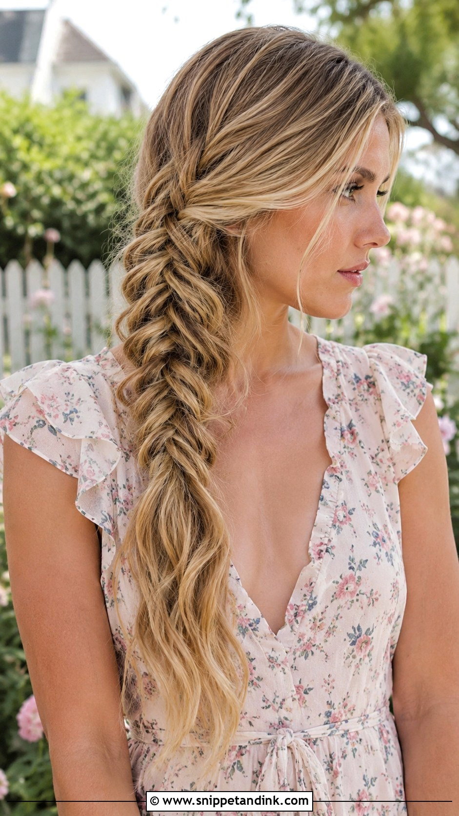 Fishtail Braid With Loose Waves - Snippet and Ink - 20 Wedding Guest Braid Hairstyles