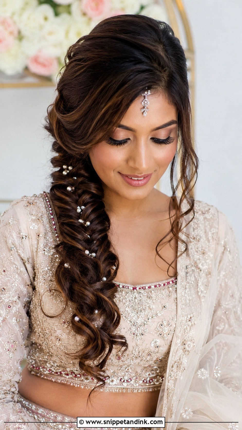 Fishtail Braid With Loose Waves - Snippet and Ink - 20 Bride with Open Hair Ideas