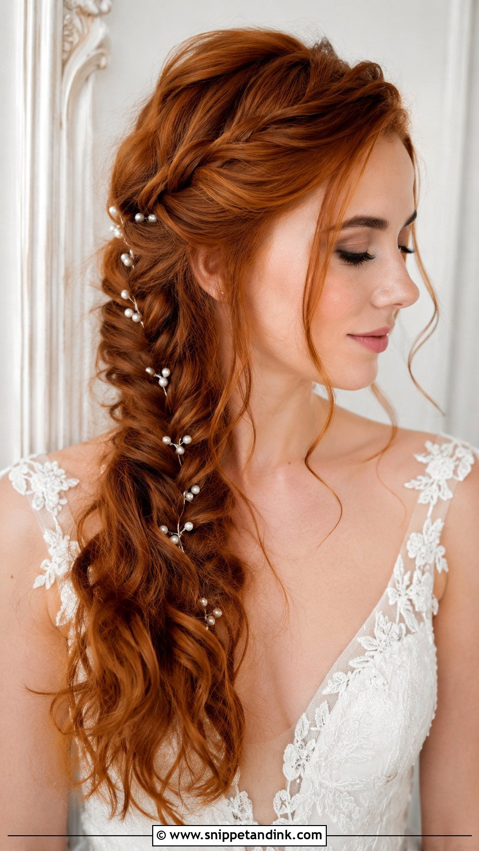 Fishtail Braid With Open Hair - Snippet and Ink - 25 Bridal Open Hairstyles