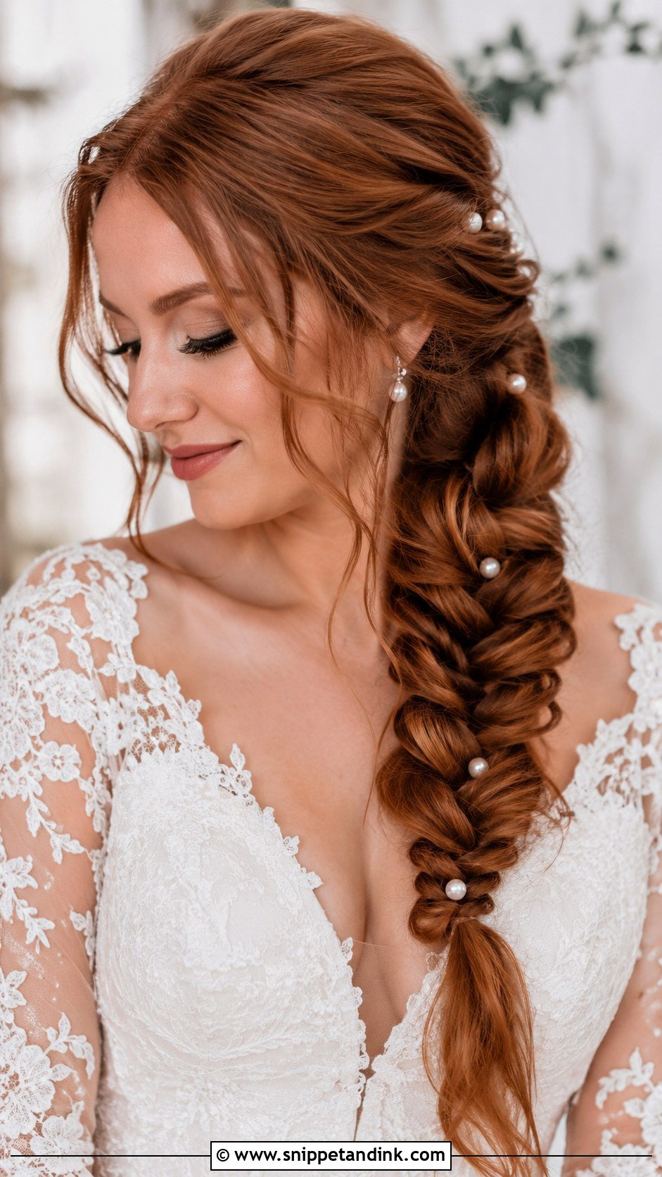 Fishtail Braid With Tape In Extensions - Snippet and Ink - 20 Wedding Hair Extensions