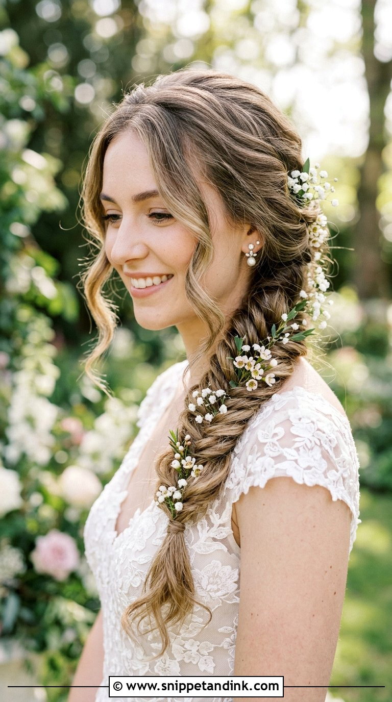 Fishtail Braid for Bride - Snippet and Ink - 20 Braid Hairstyle for Bride Ideas