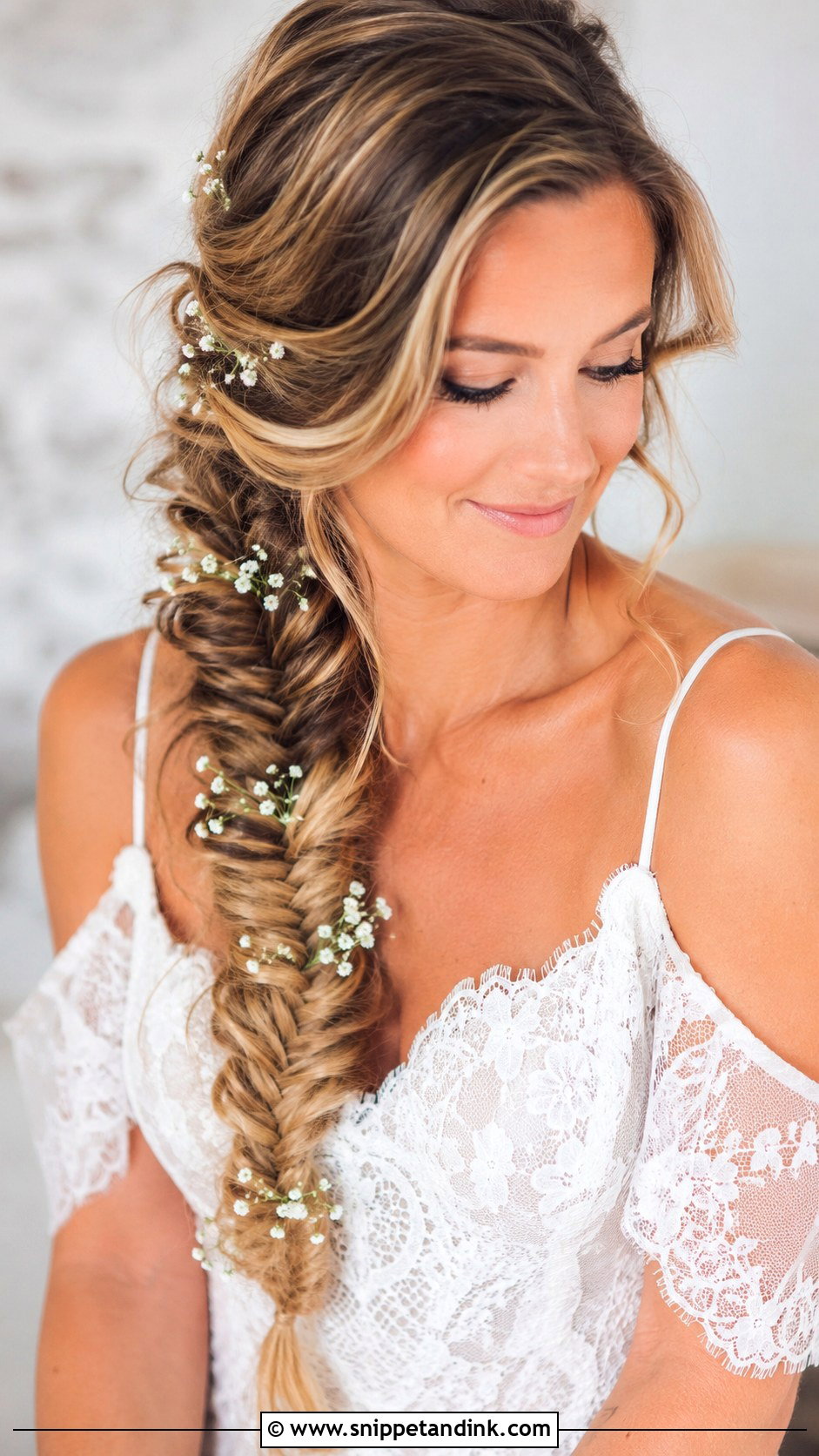 Fishtail Braid for Brides - Snippet and Ink - 20 Best Wedding Hairstyles for Long Hair