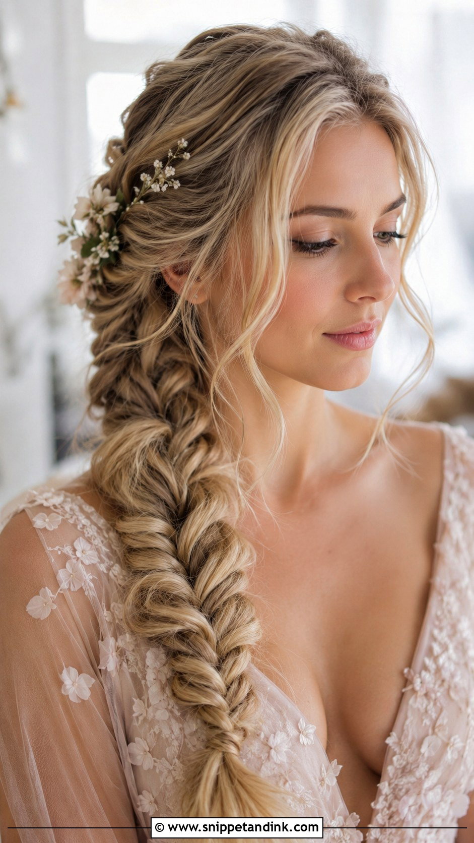 Fishtail Braid for Engagement - Snippet and Ink - 20 Simple Hairstyle for Engagement Ideas