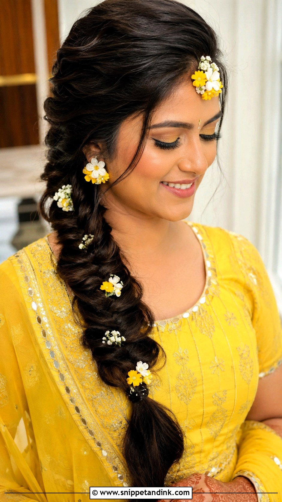 Fishtail Braid for Indian Bride - Snippet and Ink - 20 Hairstyle for Indian Bride Ideas