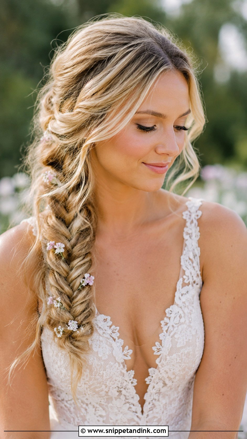 Fishtail Braid for Long Blonde Hair - Snippet and Ink - 25 Blonde Wedding Hairstyles