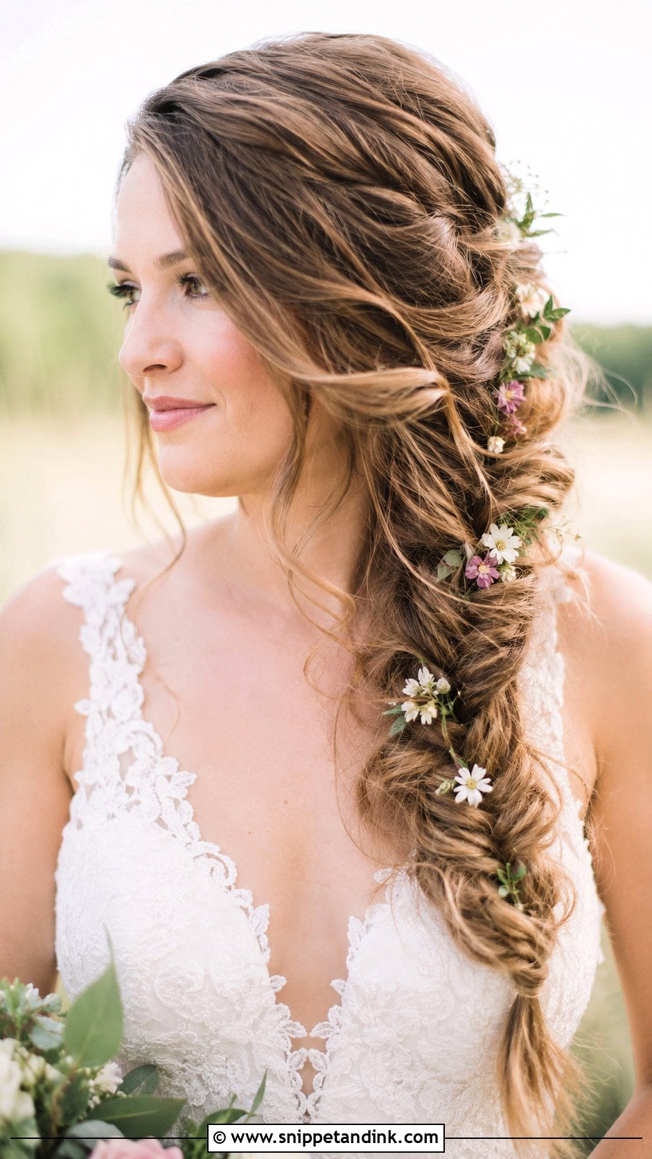Fishtail Braid for Long Hair - Snippet and Ink - 30 Bridal Hairstyles for Long Hair