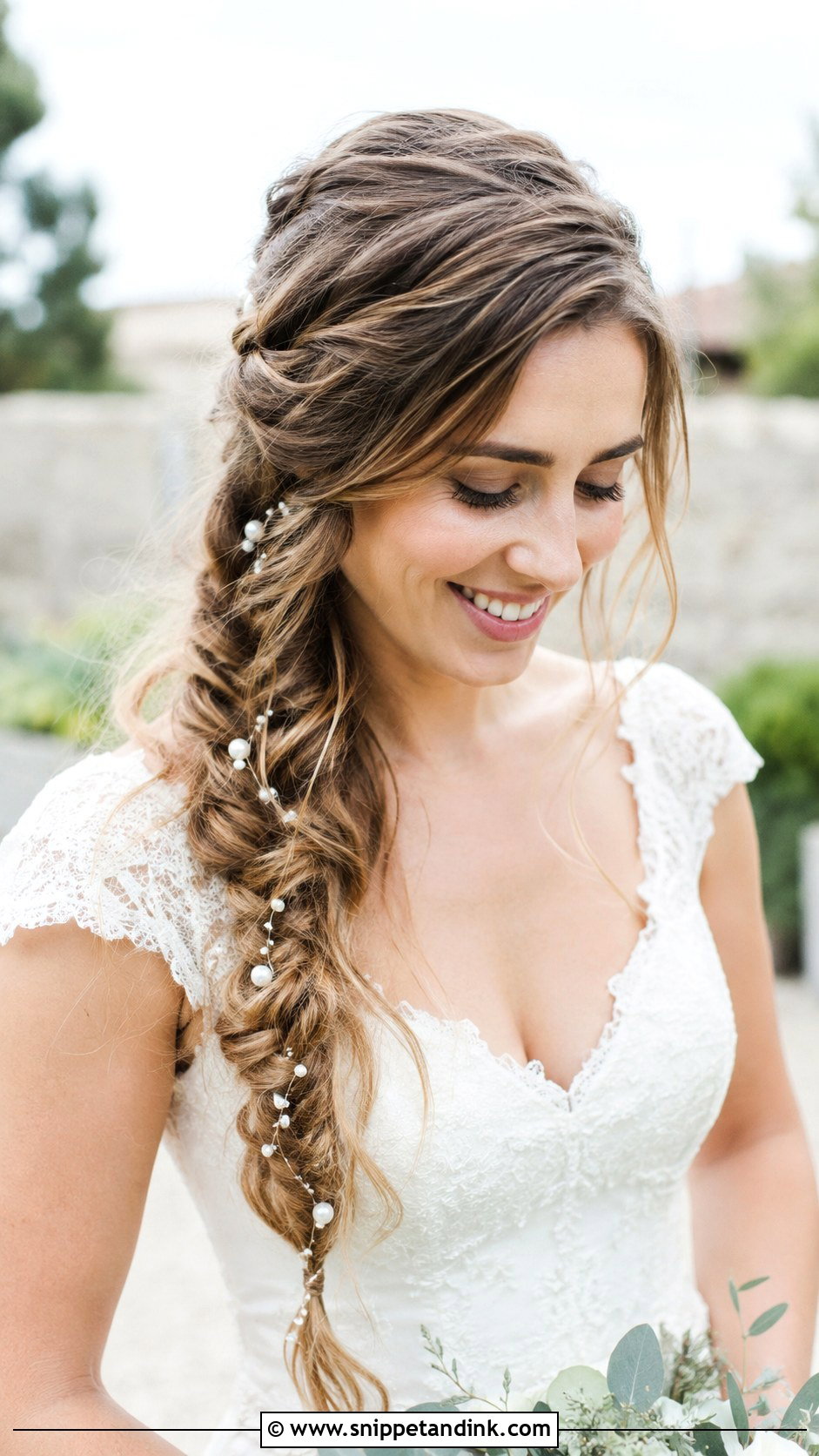 Fishtail Braid for Long Wedding Hair - Snippet and Ink - 25 Hairstyles for Long Hair for Wedding